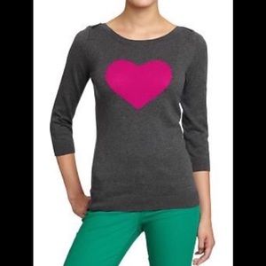 Old Navy crew neck sweater with heart graphic